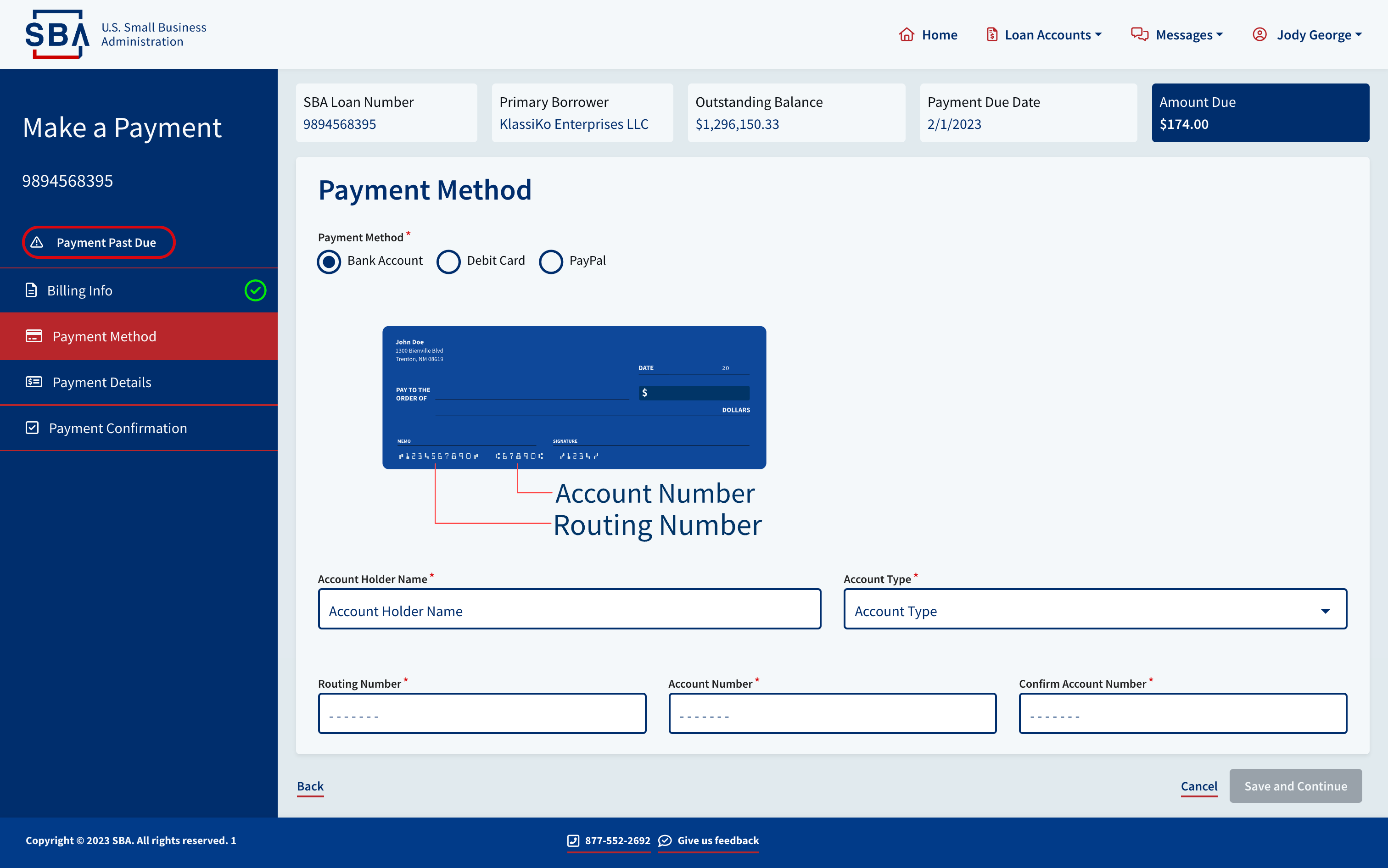 MySBA Dashboard