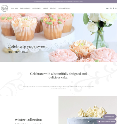 Celebrity Cakes Dashboard