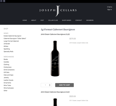 Joseph Cellars Dashboard