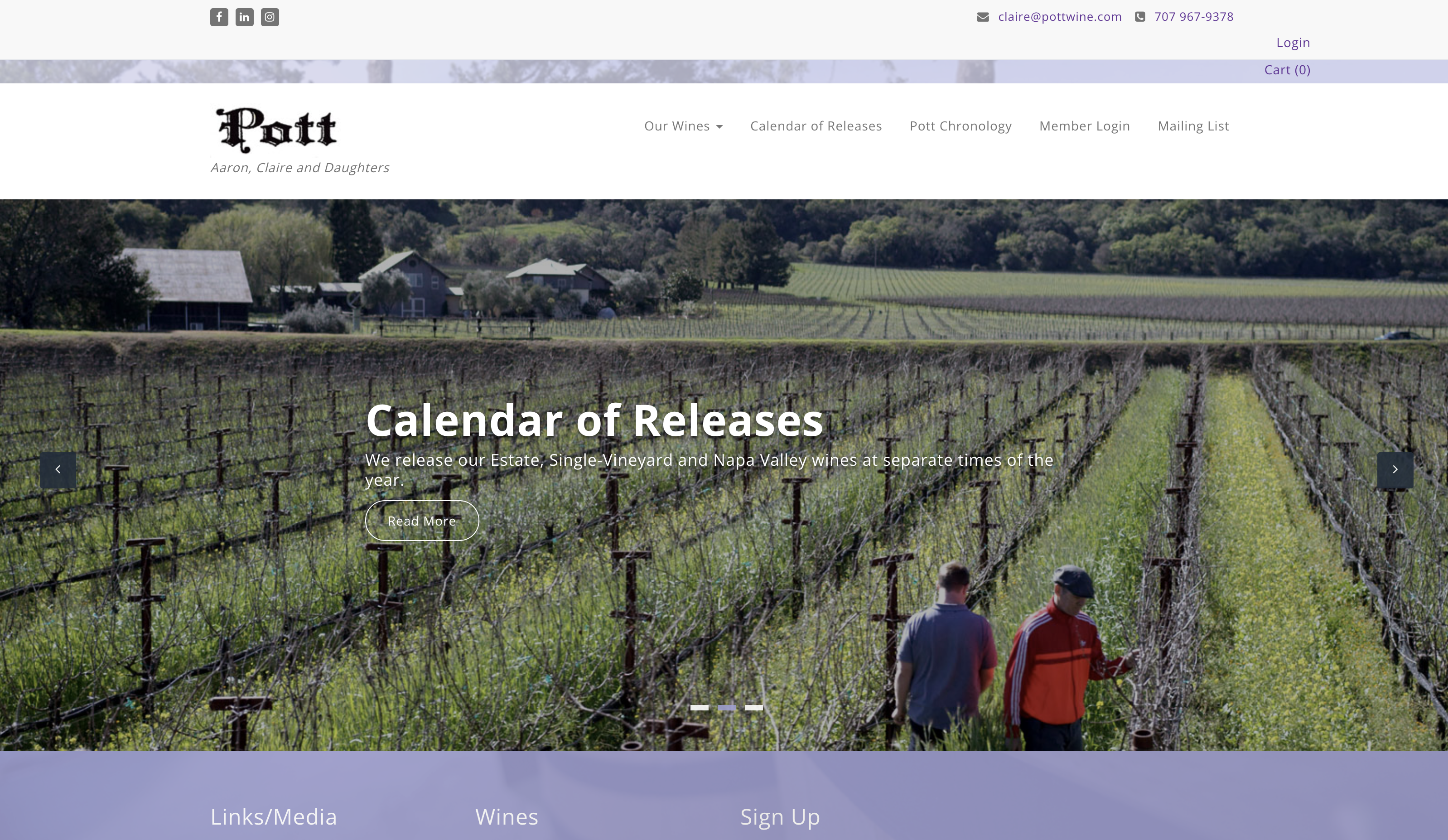 Pott Wine Dashboard